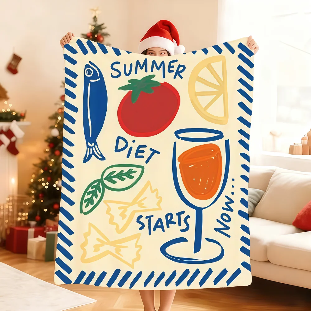 Start Dieting Now Blanket For Soft Throw Blanket for Picnic Bed Sofa Home Bedroom Cozy Warm Comfortable