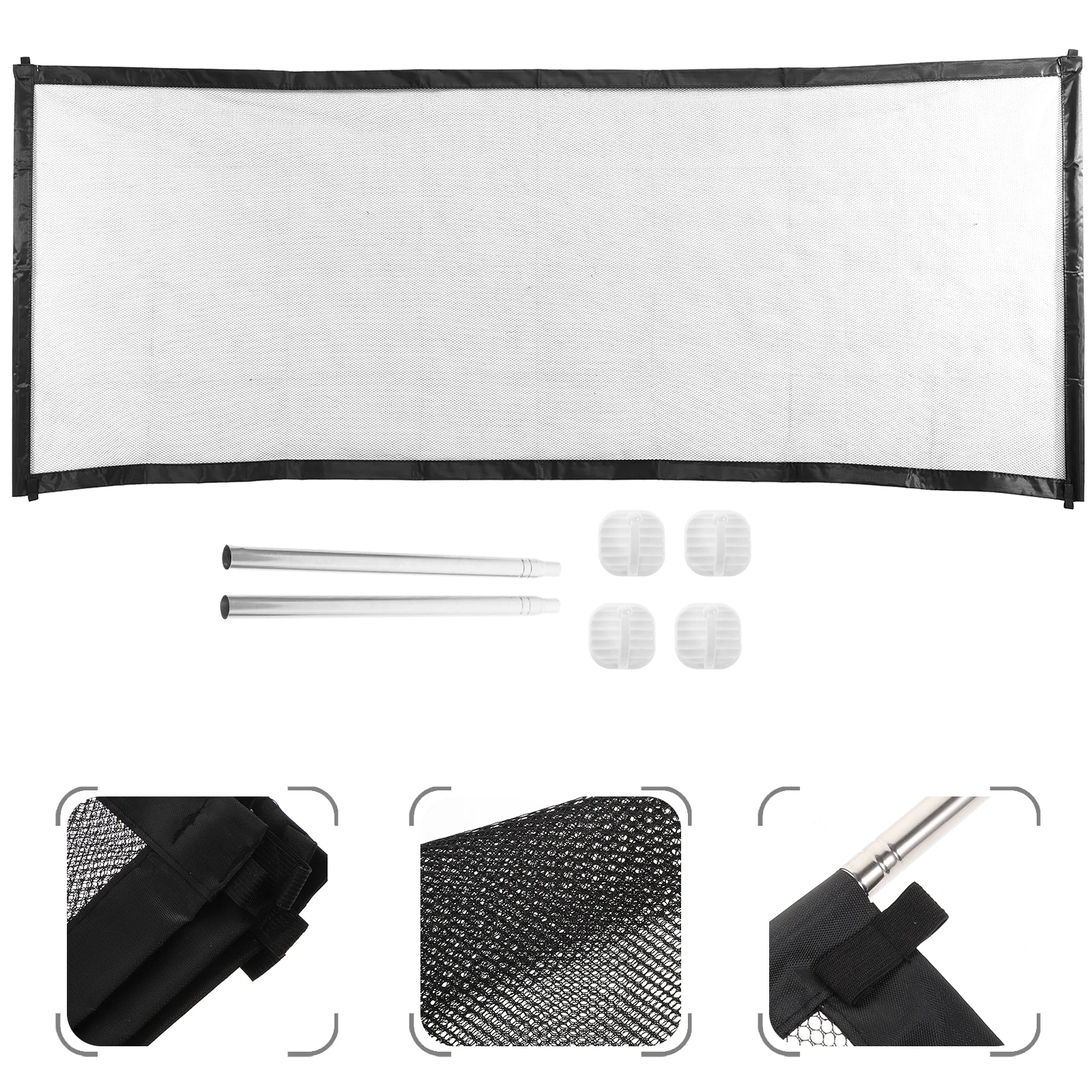 

1 Set 180x72cm General Pet Enclosure Fence Portable Assembled Dog Mesh Barrier Fence Safety Enclosure Net