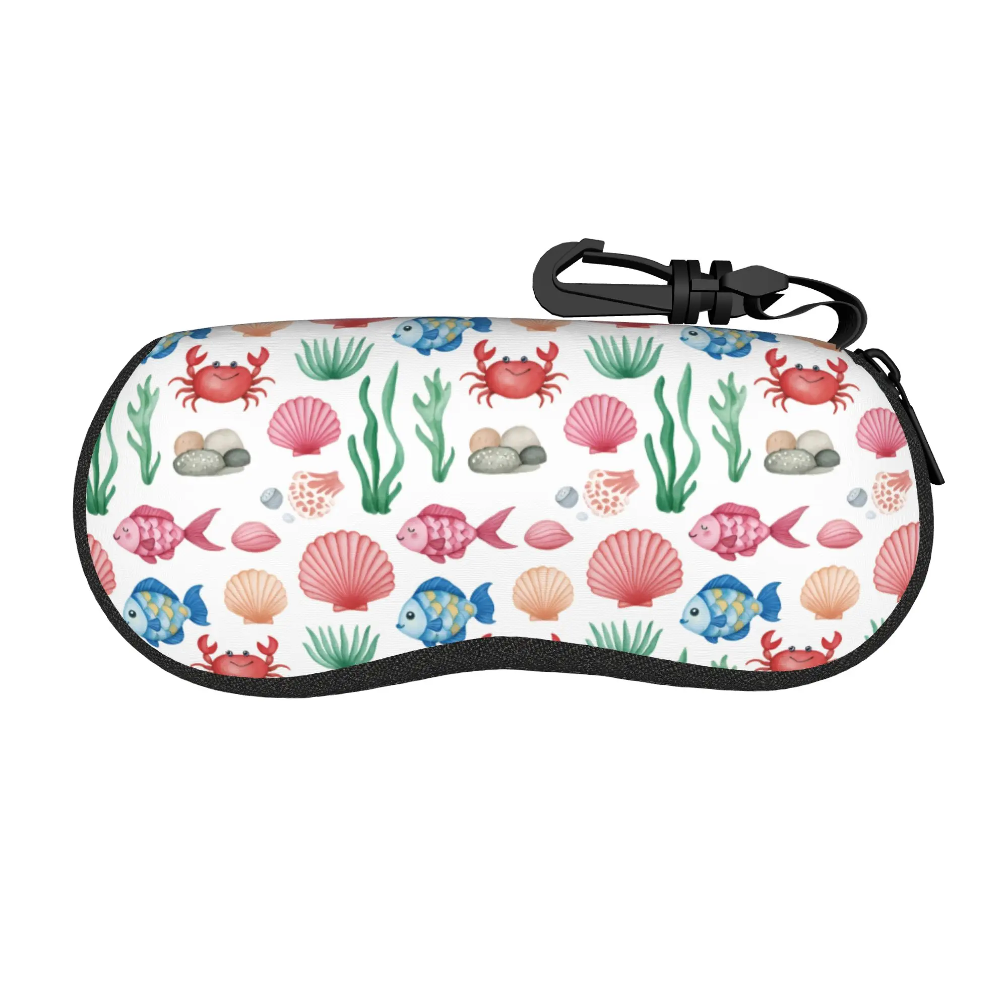 Harajuku Cartoon Glasses Case watercolor sea animals underwater world Merch  Box  Glasses Storage Box Cartoon Sunglasses Box