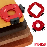 4in1 Woodworking Router Arcs Angle Positioning Template Corner Radius Routers R10-R50 Radius Jig Woodworking Positioning Tool