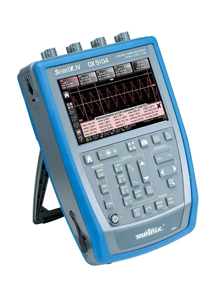 METRIX OX9104 Oscilloscope, SCOPIX IV, 4 Channel, Isolated, 100 MHz, 2.5 GSPS, 100 kpts, 3.5 ns