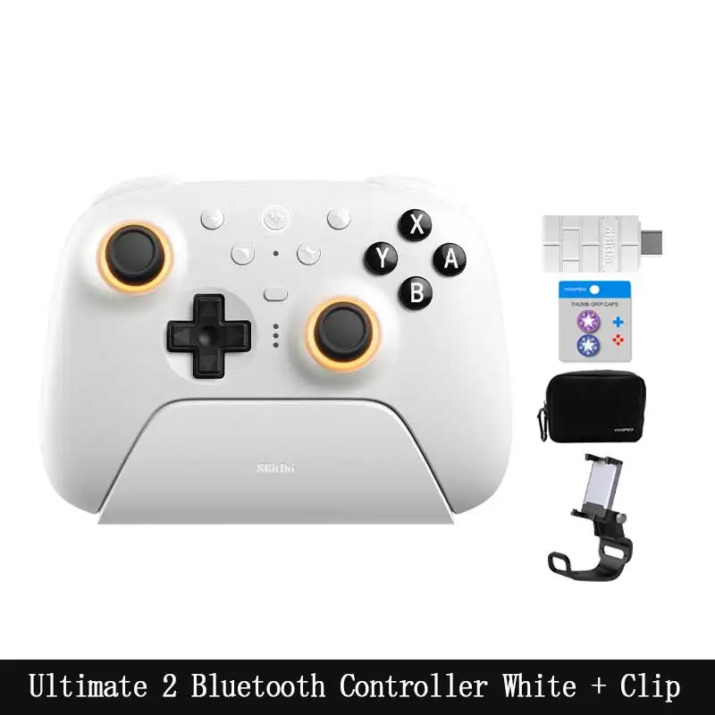 8BitDo Ultimate 2 Bluetooth-gamingcontroller met TMR-joysticks en Hall-effecttriggers voor Nintendo Switch, PC, Windows 10 11