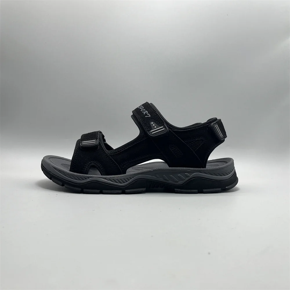 

Спортивные сандалии мужские летние новые, нескользящие, для активного отдыха, мягкие, для вождения, повседневные, пляжные, удобные, дышащие, без застежек