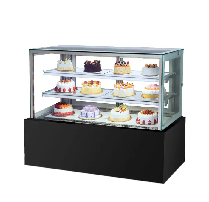 Double Tempered Glass Bread Cooler Cake Refrigerator Display Cabinet Cake and Bakery Shop
