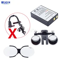 Lupas binoculares con faro LED Dental, 5W, 2,5x/3,5x, accesorios, piezas de repuesto, faro quirúrgico para dentista, herramientas de odontología