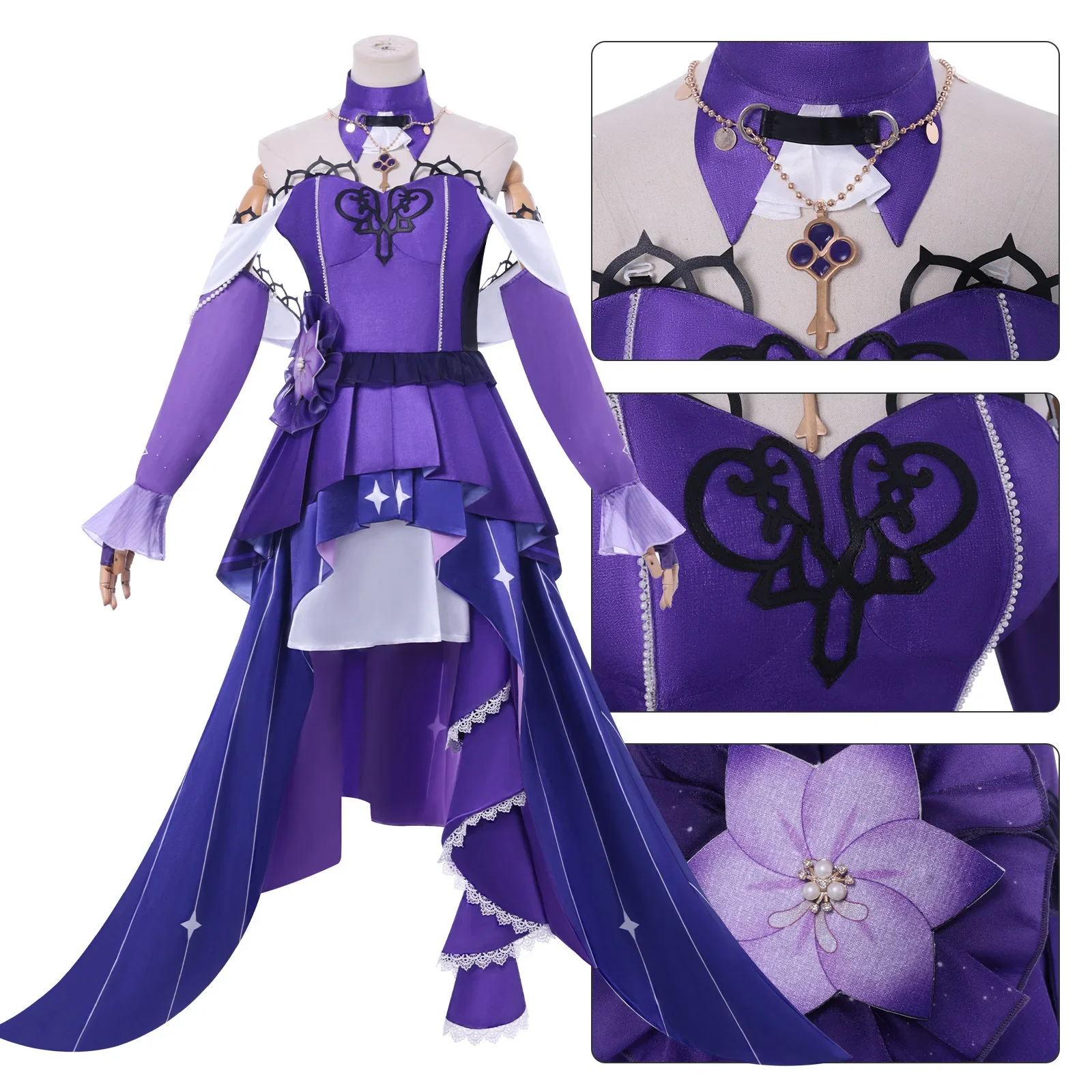 CosplayGame Honkai Star Rail The Herta disfraz de Cosplay traje de actuación de concierto vestido de fiesta Sexy trajes de Halloween peluca juego de rol