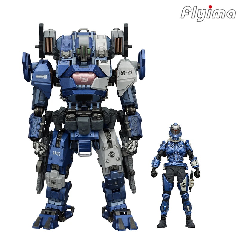 [Pre-orden] JOYTOY Dark Source 1/25 Figura de Acción Serie APOC Crusher Rapid Assault Mech y UNSC Assaulter Fjord, 2 Piezas