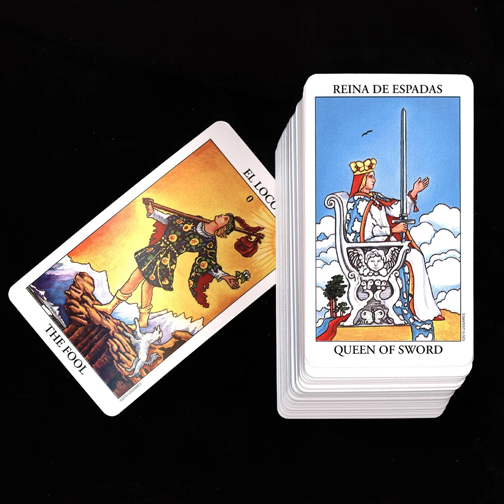 Tarjetas de Tarot rider versión española para principiantes, soporte de guía PDF, venta al por mayor, hecho en fábrica, alta calidad, gran oferta