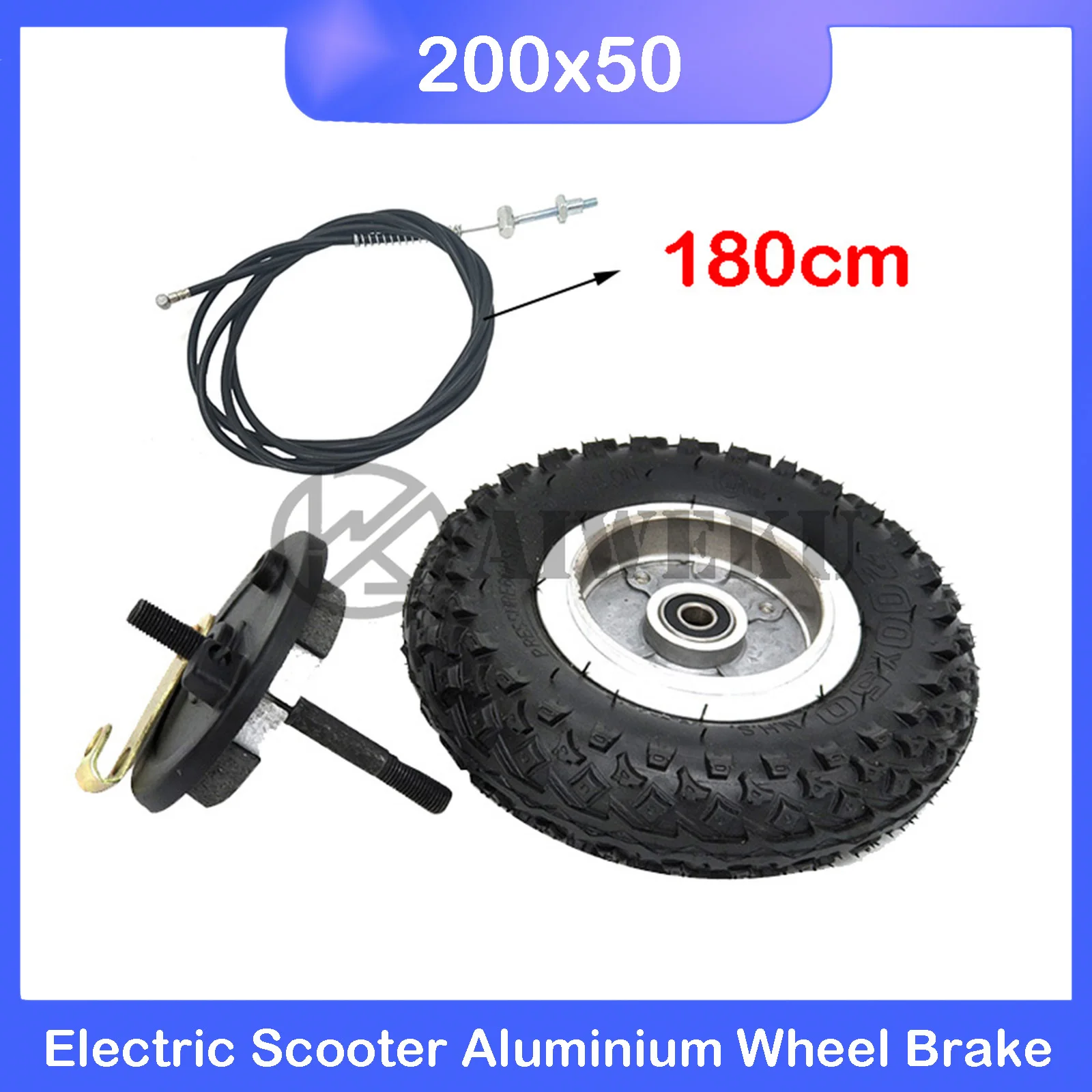 8 Inch Wheel 200x50 With Drum Brake 8