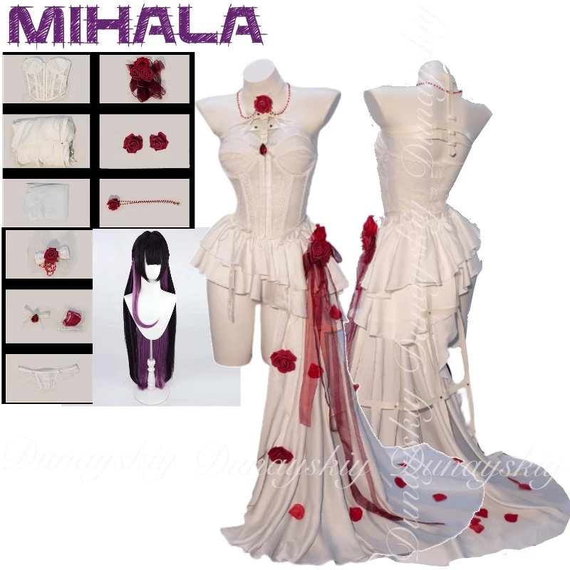 

Goddess of Victory: NIKKE Game Mihala Cosplay As Chains Of Bondage Pain Devourer The Turntable Skin Cosplay Costume Full Of Suit