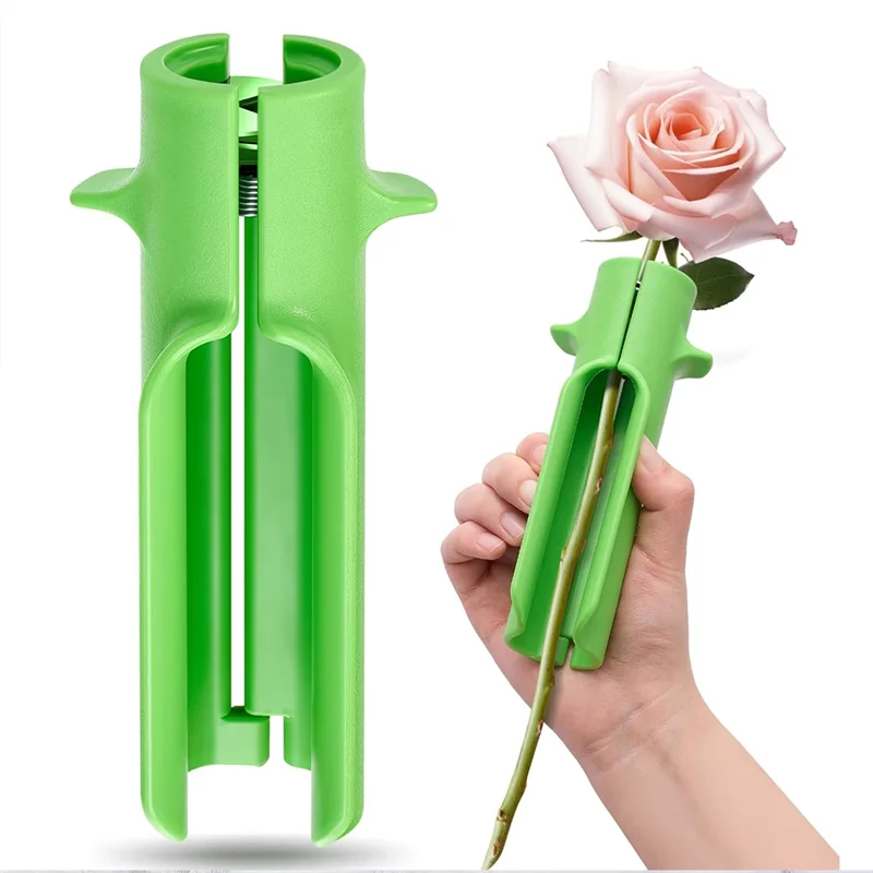 ABKO-tesouras de segurança para jardinagem com descascador de espinhos de rosa de plástico - Ferramenta ergonômica para jardim doméstico