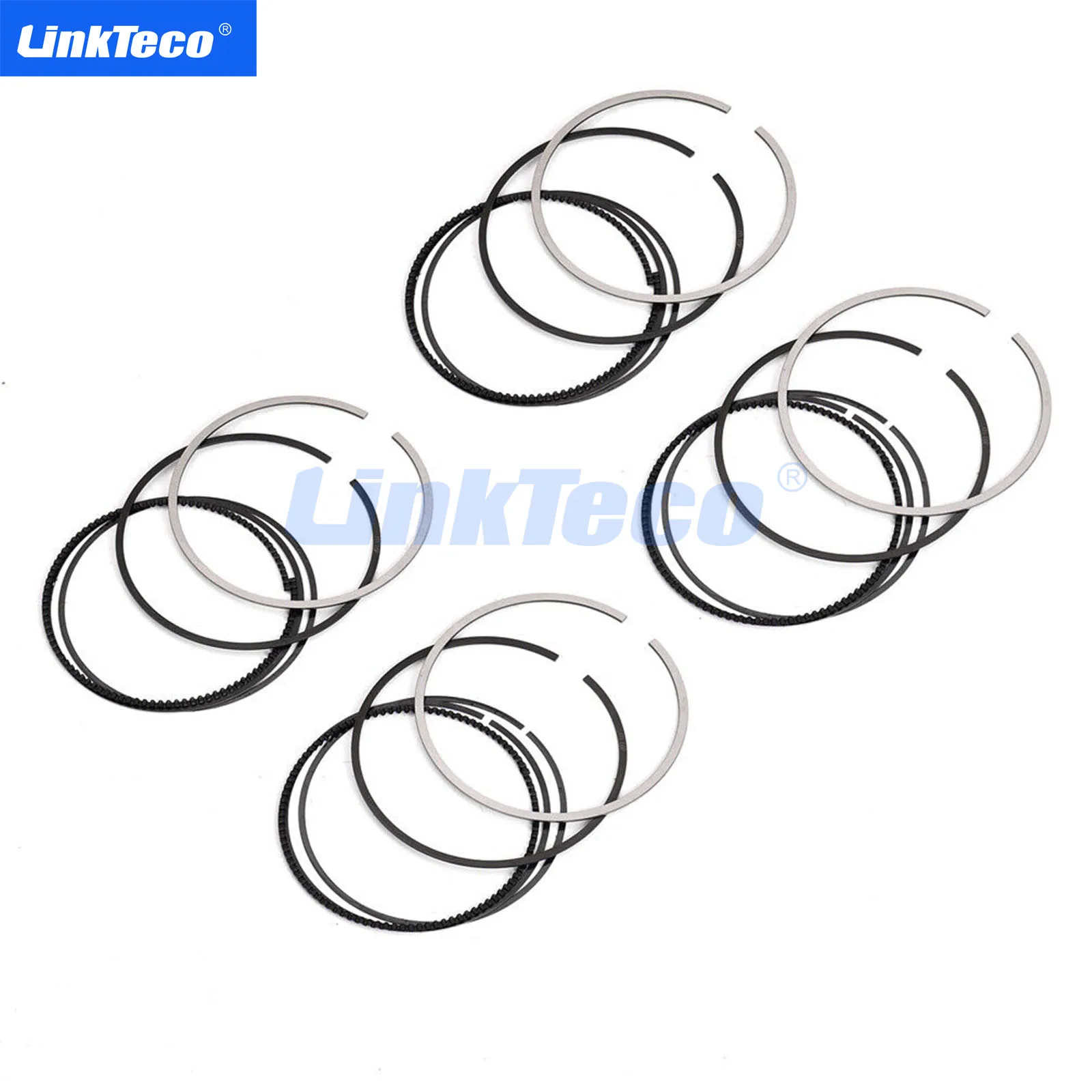 4 × Piston Rings Set For Mercedes-Benz GLA200 A200 CLA200 CLA180 GLA180 A180 B180 1.6 L l4 GAS DOHC Turbocharged Engine 270.910