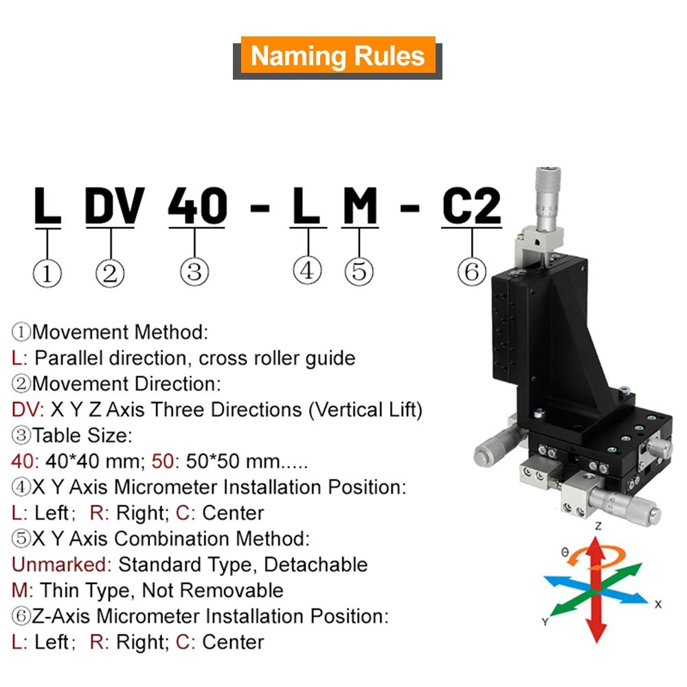 Imagem -02 - Eixo Xyz Plataforma Manual Fine-tuning Tabela Deslizante Deslocamento 12.5 mm Curso 19.2n58.8n Carga Ldv40 Ldv50 Ldv60 Ldv90