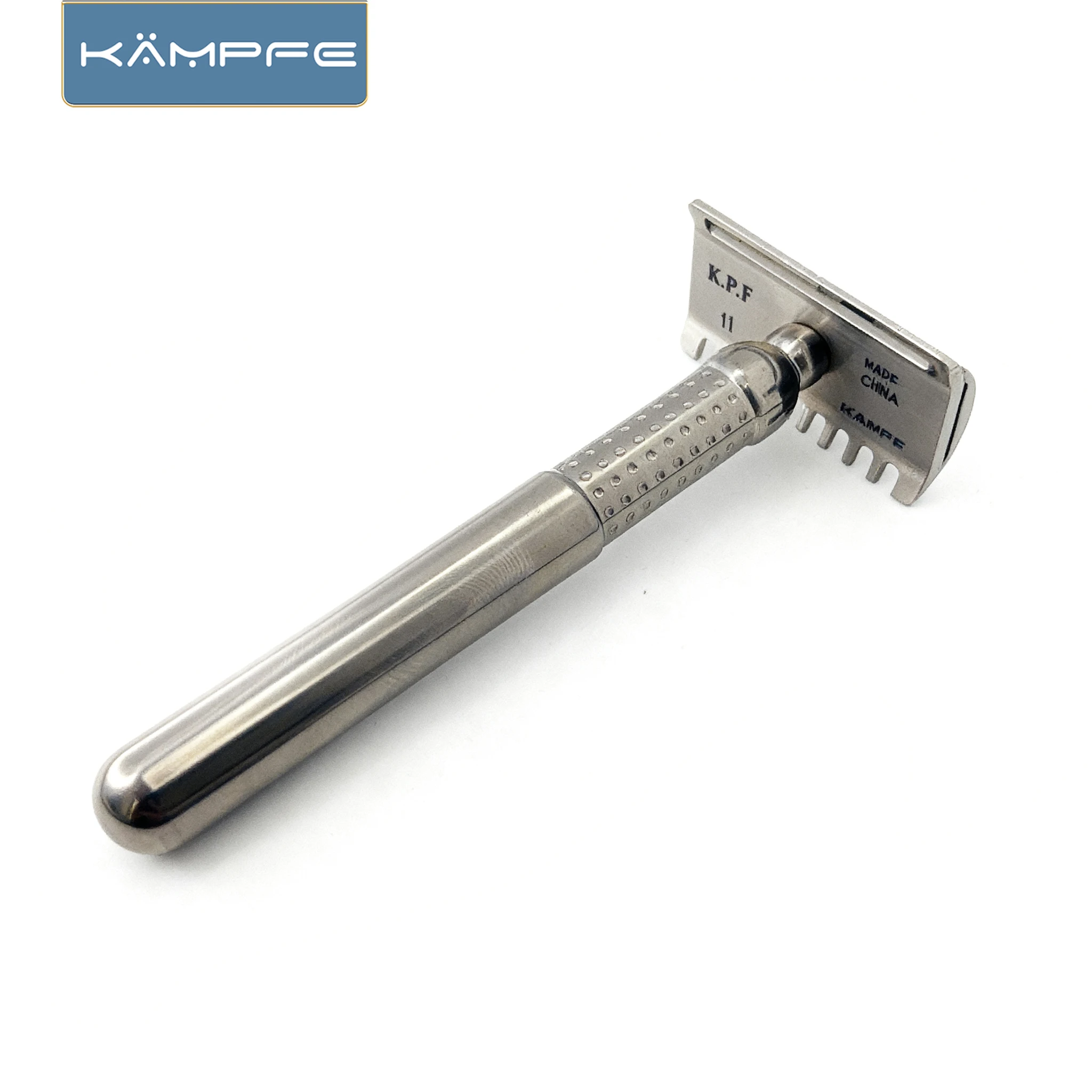 KAMPFE Titanium Double Edge Razor CNC Machined Smooth Shaving Manual Razor with 5 Spare Blades