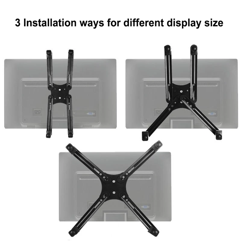 Adapter Parts Extension VESA Fixing Bracket / Monitor Holder Support for 14-27 inch No mounting Hole Monitors LCD Display Mount