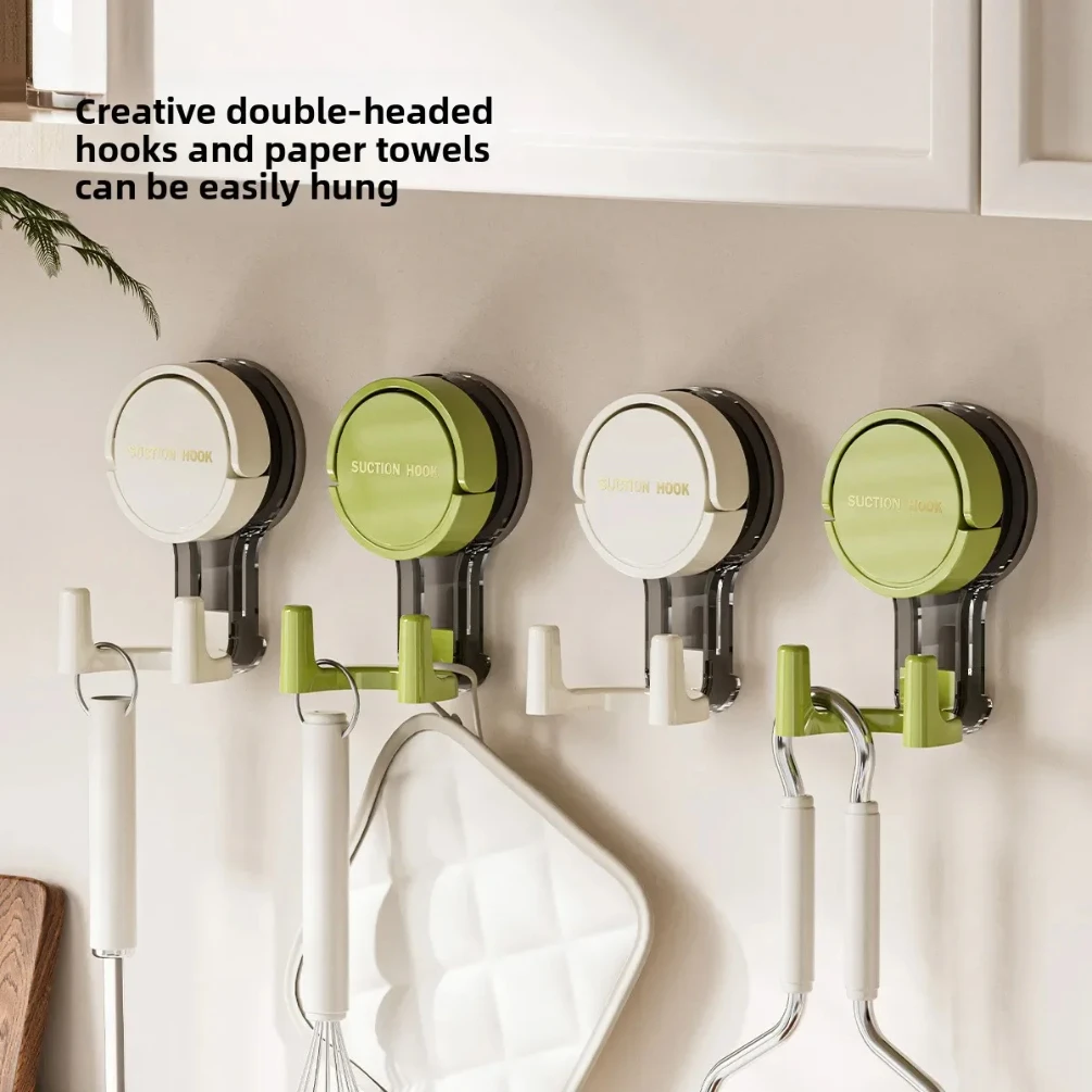

hooks Suction Cup Hook No Punching Wall Hooks for Bathroom Kitchen Bedroom Reusable Towel Clothes Hanger Hook Home Organizer