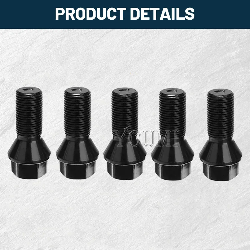 10Pcs Wheel Lug Bolt 14mm x 1.25 For BMW 1 2 3 4 5 6 7 Series M3 M4 X3 X4 X5 X6 i3 i8 MINI R50 F55 R56 R57 R58 F54 36136781151