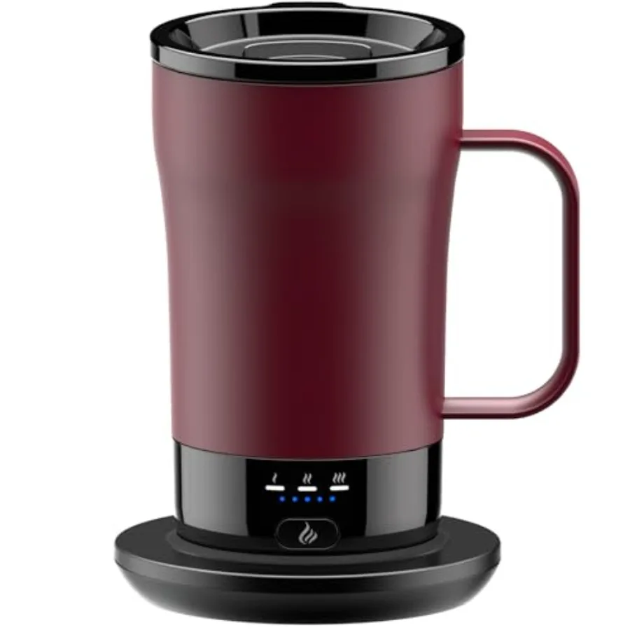 

Self-Heating Coffee Mug 14oz Heated Coffee Mug - Rechargeable Temperature Control Coffee Mug Keep Coffee Hot Smart Mug Great Gi