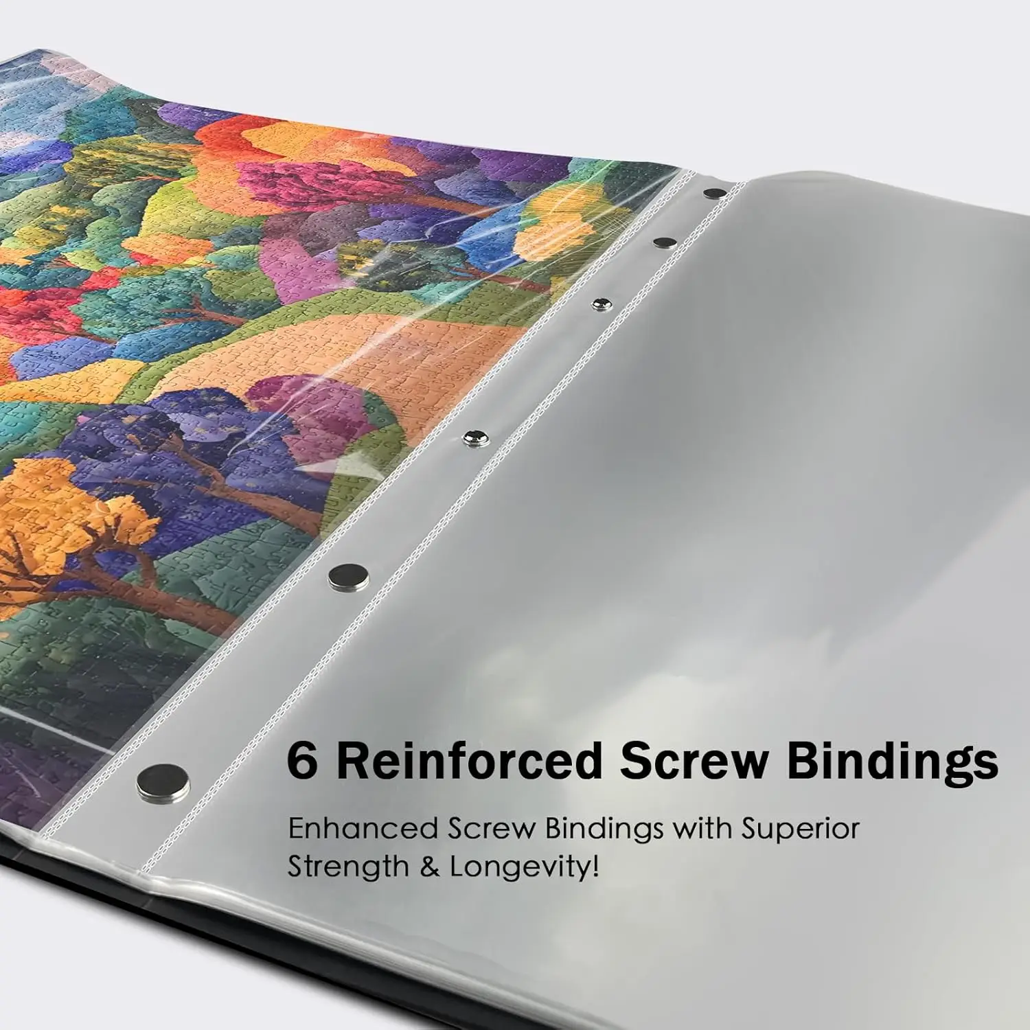 Dossier de rangement de puzzle pour 1000 pièces avec 24 feuilles/48 puzzles, album de puzzle portable de grande capacité pour stocker des puzzles finis