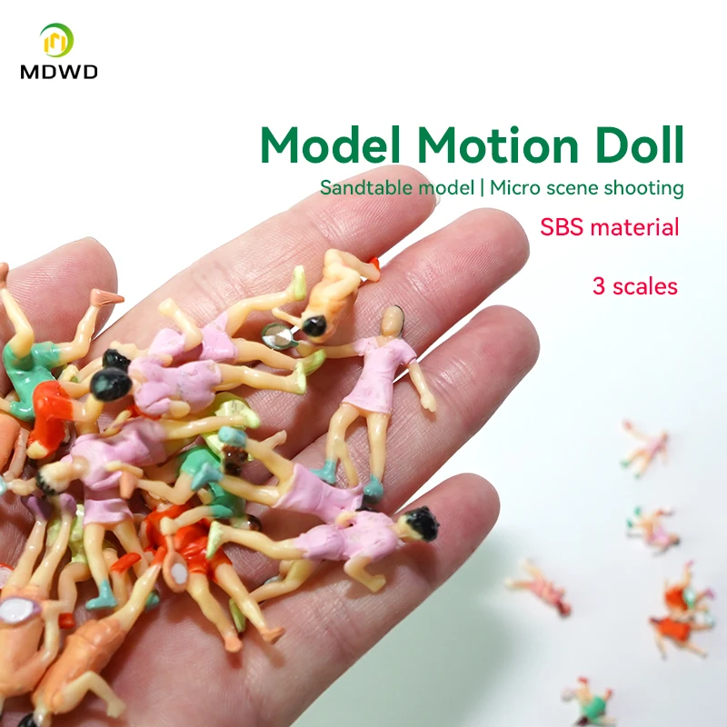 Figurines de sport miniatures peintes ABS 1:50-1:100, matériaux de fabrication de modèles de personnes, aménagement de construction d'architecture pour Diorama