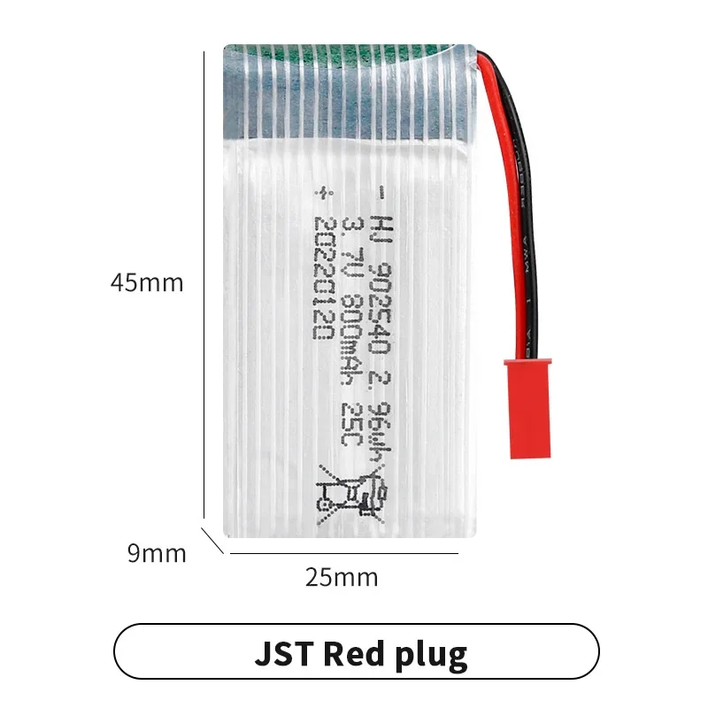 ارتفاع معدل يبو 902540 800mAh 3.7V بطارية 25C ل Syma X5C X5SC X5SW Skytek M68 كوادكوبتر Aeromodelling بطاريات الطائرة بدون طيار