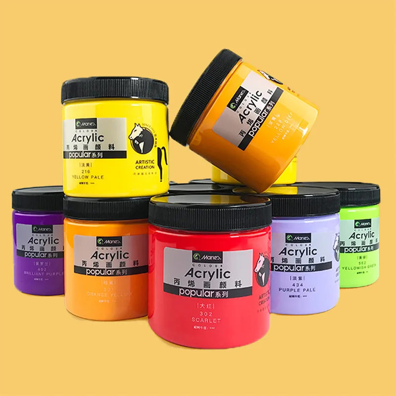 300ML Large Capacity Marley Acrylic Painting Pigment DIY Wall Creation Stone T-shirt Painting Waterproof Material For Artists