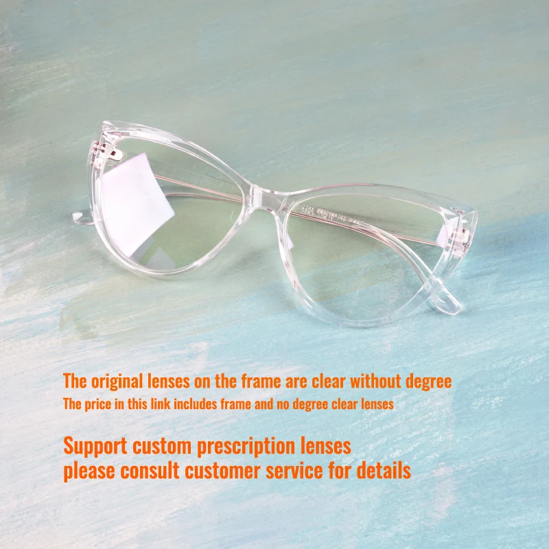 Toketorism New Fashion Transparent Glasses For Female Myopia Optical Frame Cat Eyeglasses Women Spectacles 5942