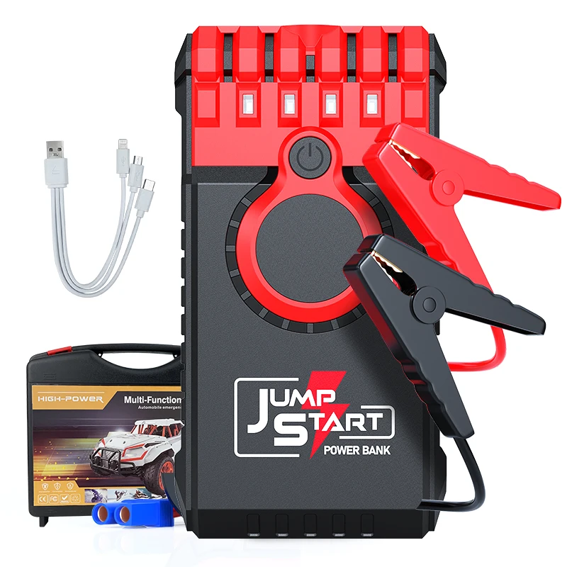 Portable Lithium Battery Vehicle Starter Power Bank Safety 12V Car Auto Starting Device Optional Mini Car Jump Starter