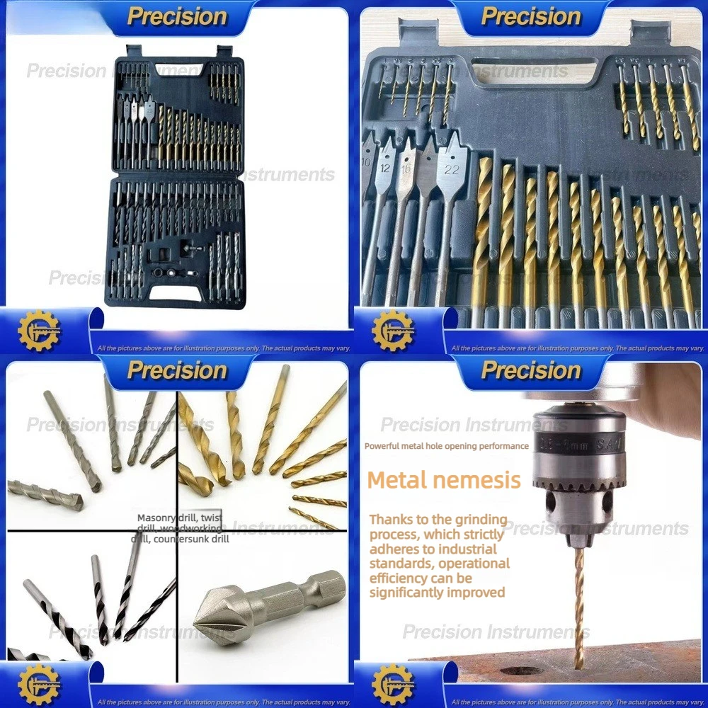 2026 60pcs Twist Drill Bit Set Extended Shank High Speed Steel Drill Bits for Electric Tools Professional Drill Set