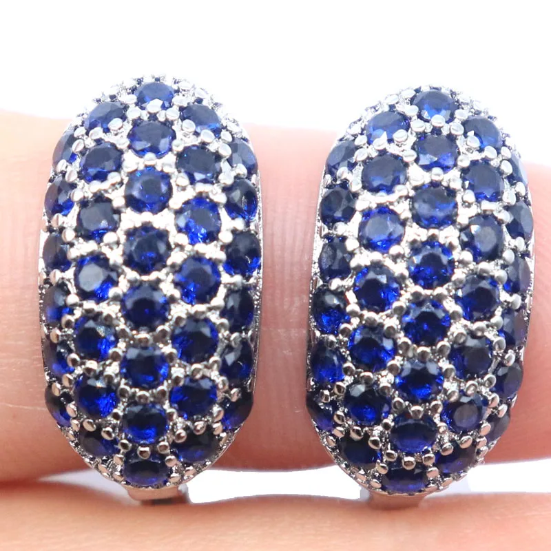 

Купите 4, получите 1 бесплатно, милые женские серебряные серьги с танзанитом, белым сапфиром и розовым кунцитом 18x9 мм, повседневная одежда