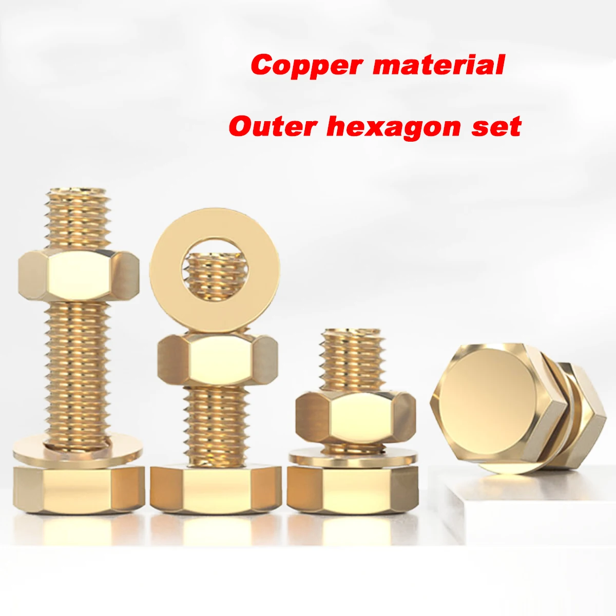 

Pure Brass Screw Flat Washer Nut Set/Copper Hexagon Bolt Combination