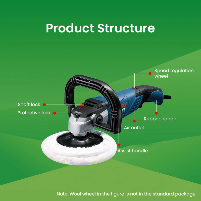 Bosch GPO 12CE 220V 1200W Variable Auto Polishing Machine 3000rpm Electric Polisher Car Polisher Floor Sanding Waxing Tool