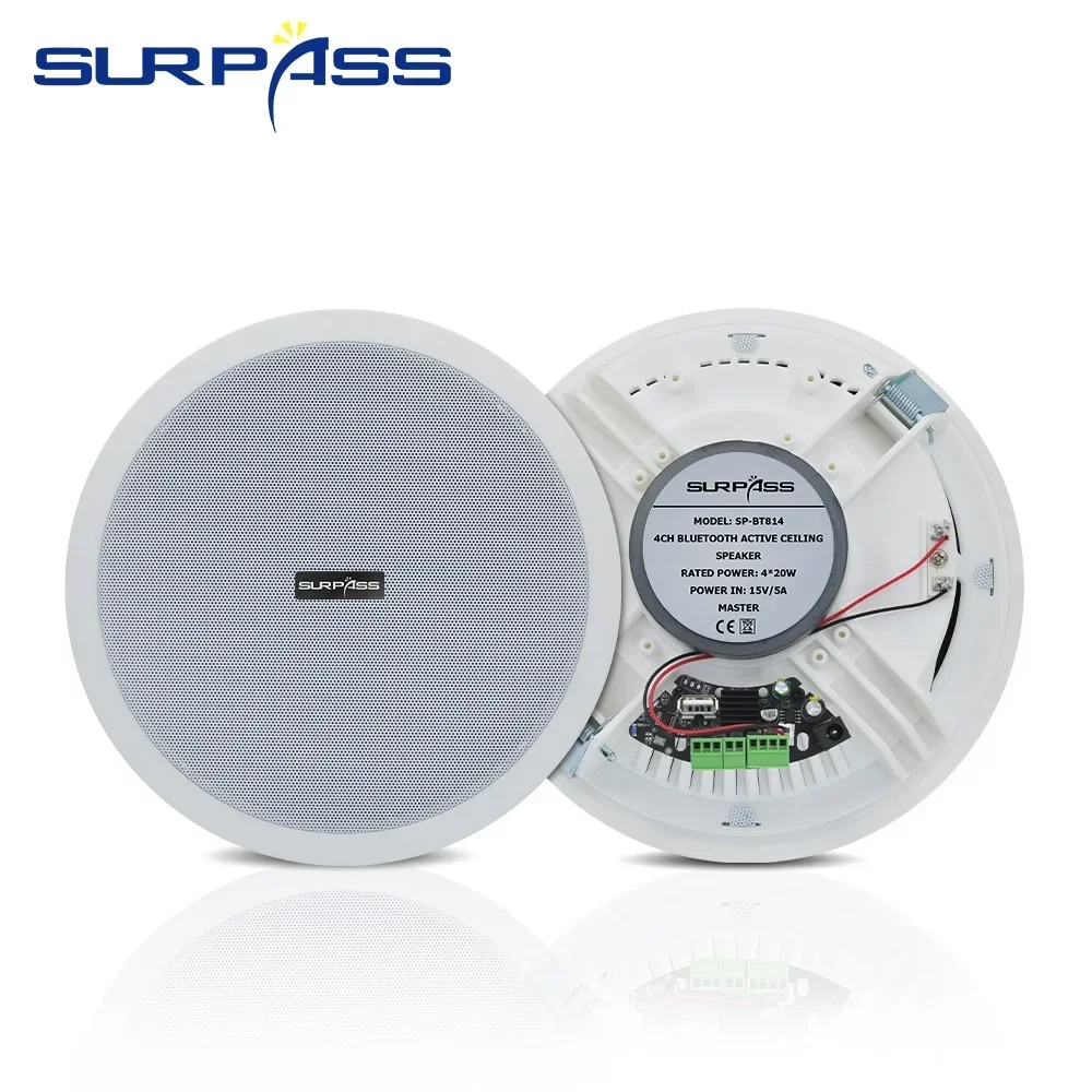 8inch 20W Domestic 4pcs Ceiling Bluetooth Speaker Built-in Digital Class D Domesticr Full Range Home Audio Sound System for Indo
