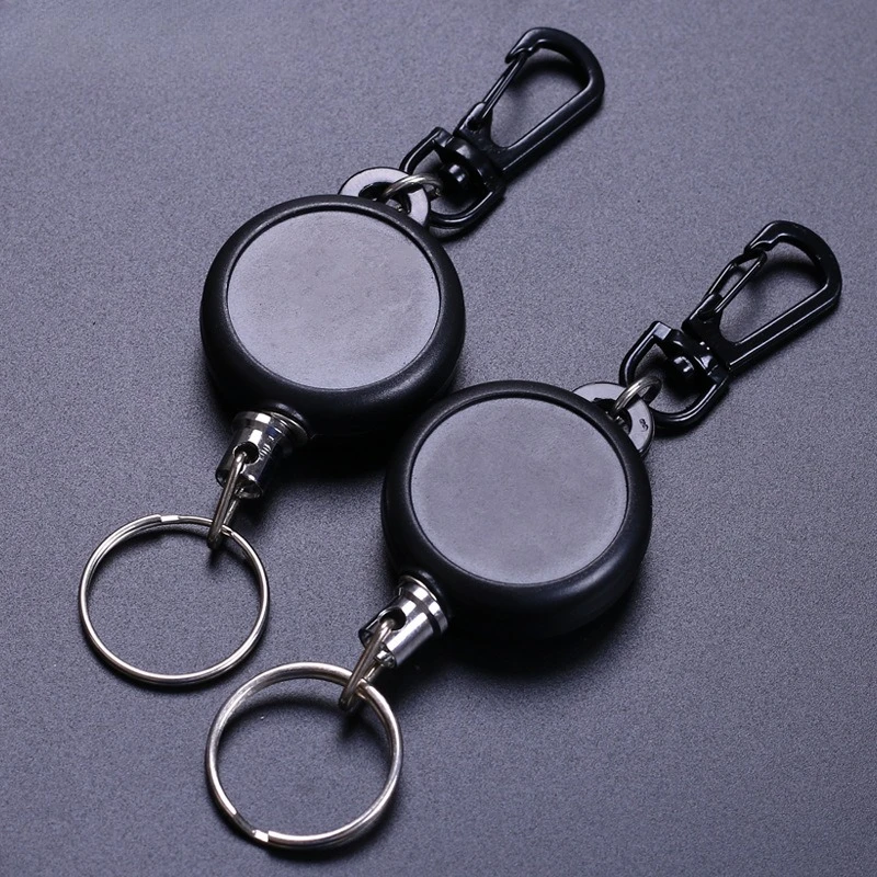 1Pc Badge Reels Backpack Pendant Clip Anti-lost Keychain Retractable ID Work Pass Card Clip Badge Reels for Staff Nurse