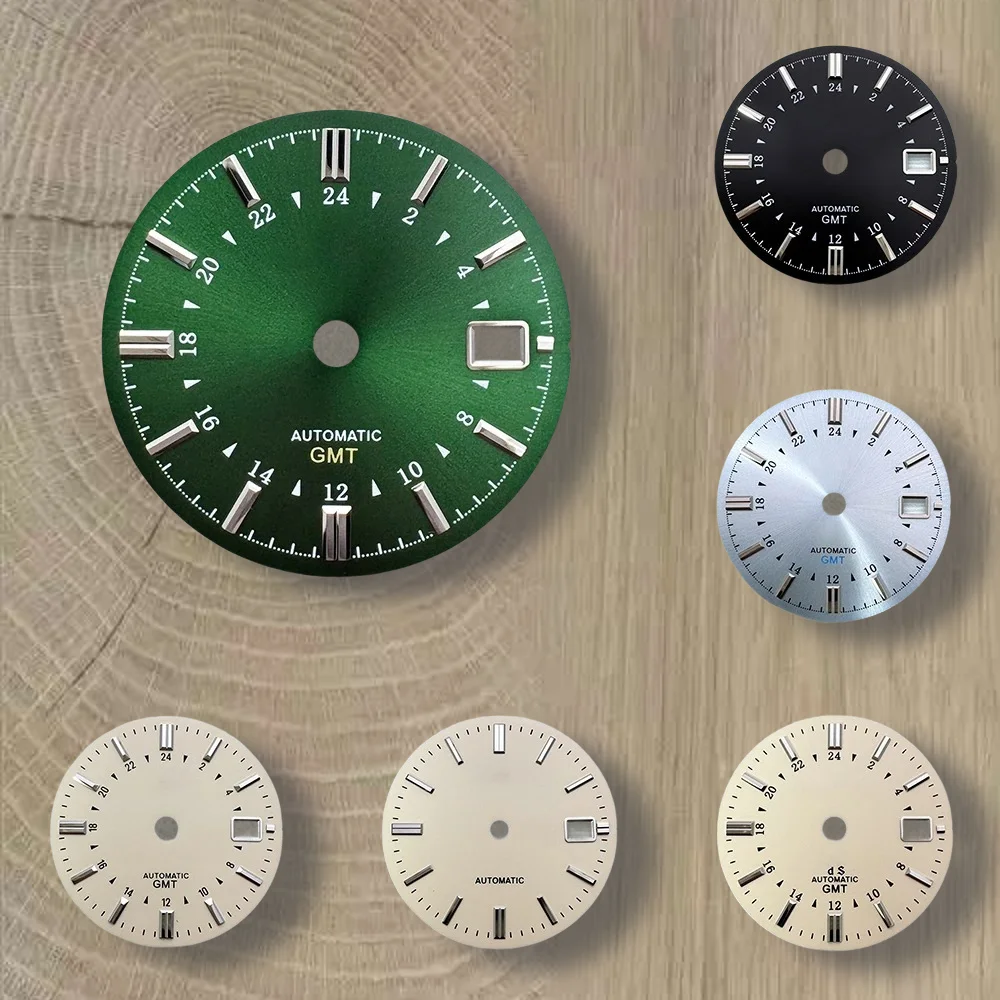 

31mm GS Logo GMT Dial With Sun Pattern Grand S Dial Suitable For NH34/35/36 Movement High Quality Watch Accessories ﻿