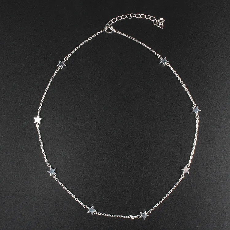 

Simple multiple star necklace female, personalized creative accessories pendant collarbone chain