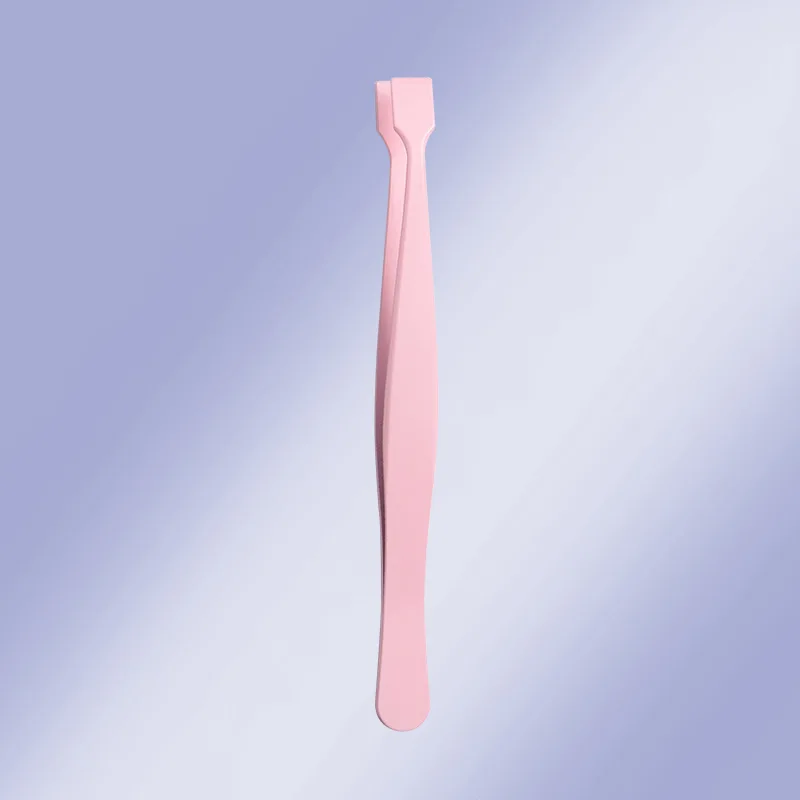 플랫 헤드 핀셋 스테인리스 스틸 속눈썹 접착 핀셋 가짜 속눈썹 핀셋 가벼운 무게 미용실 초보자용