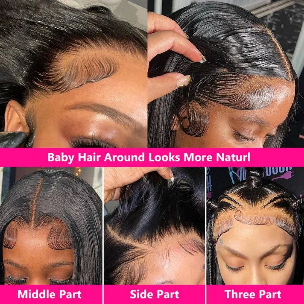 200% Density Body Wave Lace Front Wigs Human Hair 13x6 HD Lace Frontal Wig With Baby Hair Pre Plucked 13x4 Human Hair Wigs