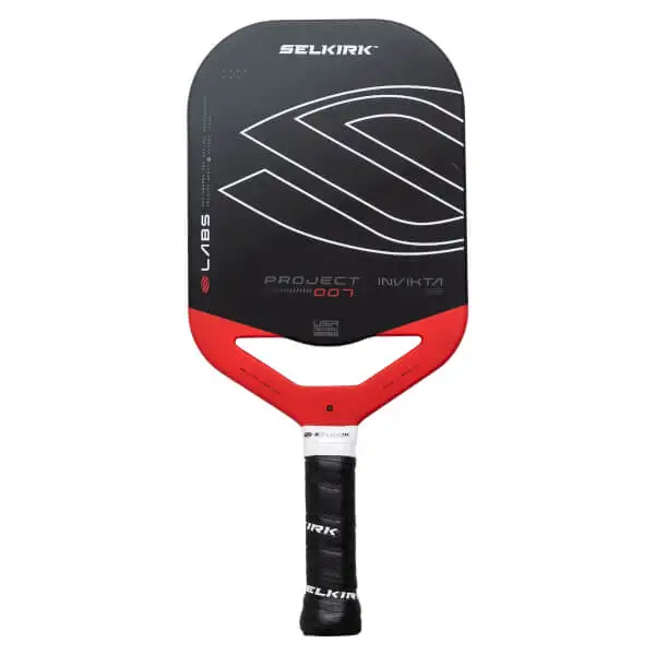 

14mm InfiniGrit Carbon Fiber Pickleball Paddle (Black/Red)