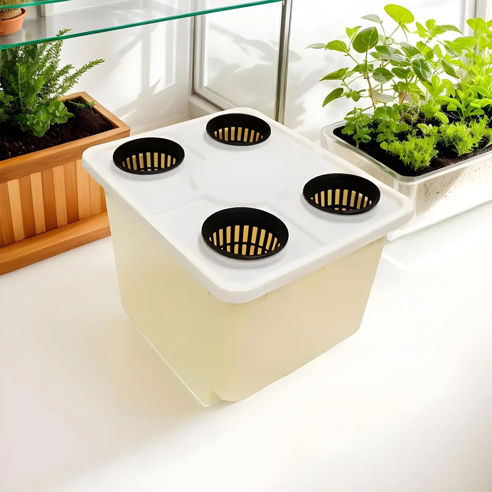 Hydroponic Grow Kit Soilless Cultivation Planter Bucket for Tomato Cucumber Herbs Lettuce Balcony Windowsill Gardening