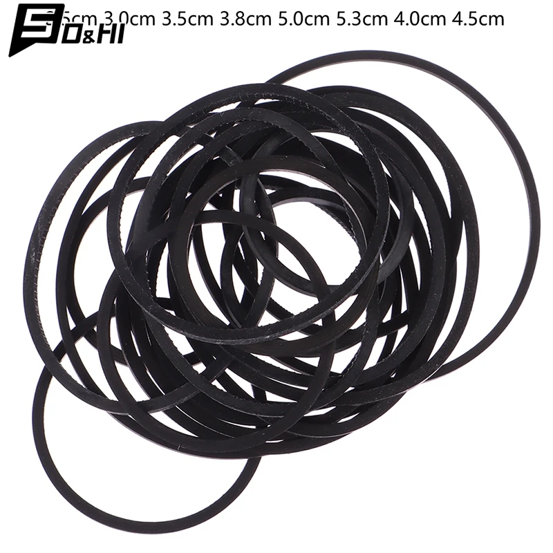 20Pcs/set Mix Cassette Tape Replacement Rubber CD DVD Cassette Tape Recorder Turntable Strap Belt For CD-ROM Video Machines