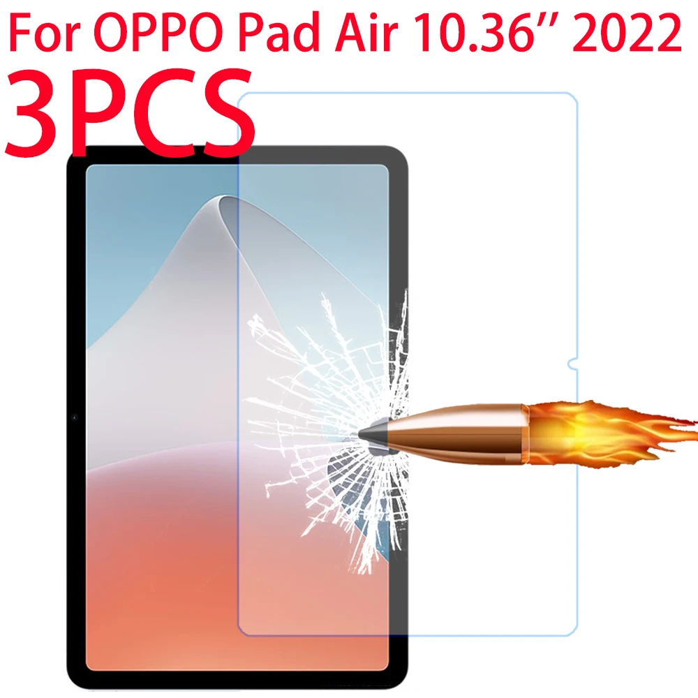 

3PCS Tempered Glass Screen Protector For OPPO Pad Air 10.36 inch 2022 Protective Film For OPPO Pad Air 10.36 Screen Glass Guard