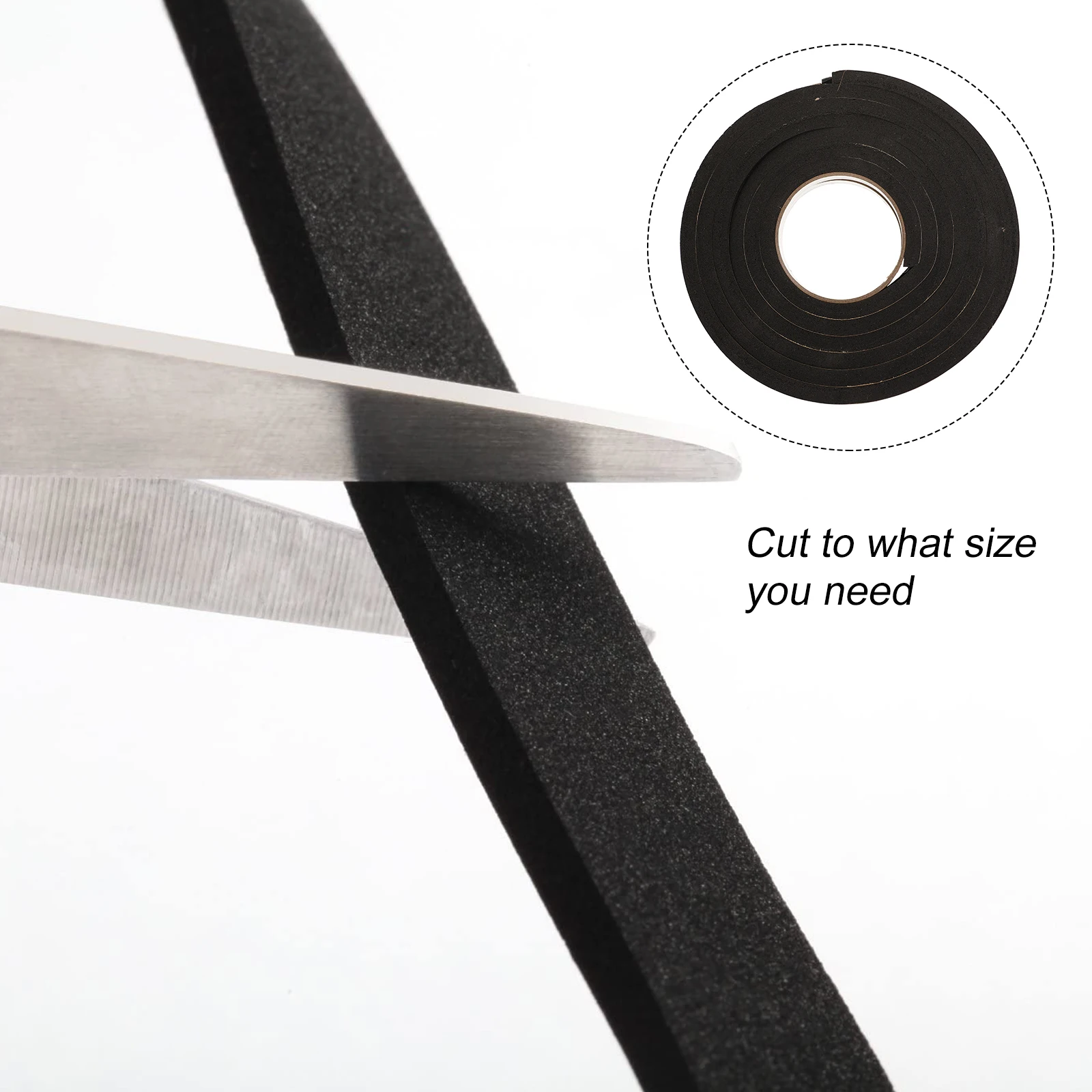 

2 Rolls Eva Sponge Sealing Strips Shockproof Adhesive Tapes For Home Anti-Collision Insulation Cushioning Sealing Strips For