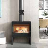 AAAF Wood Stove Fan Heat Powered Fireplace Fan 4 Blades Stove Fan Wood Stove Accessories Silent Operation Log Burner Stove
