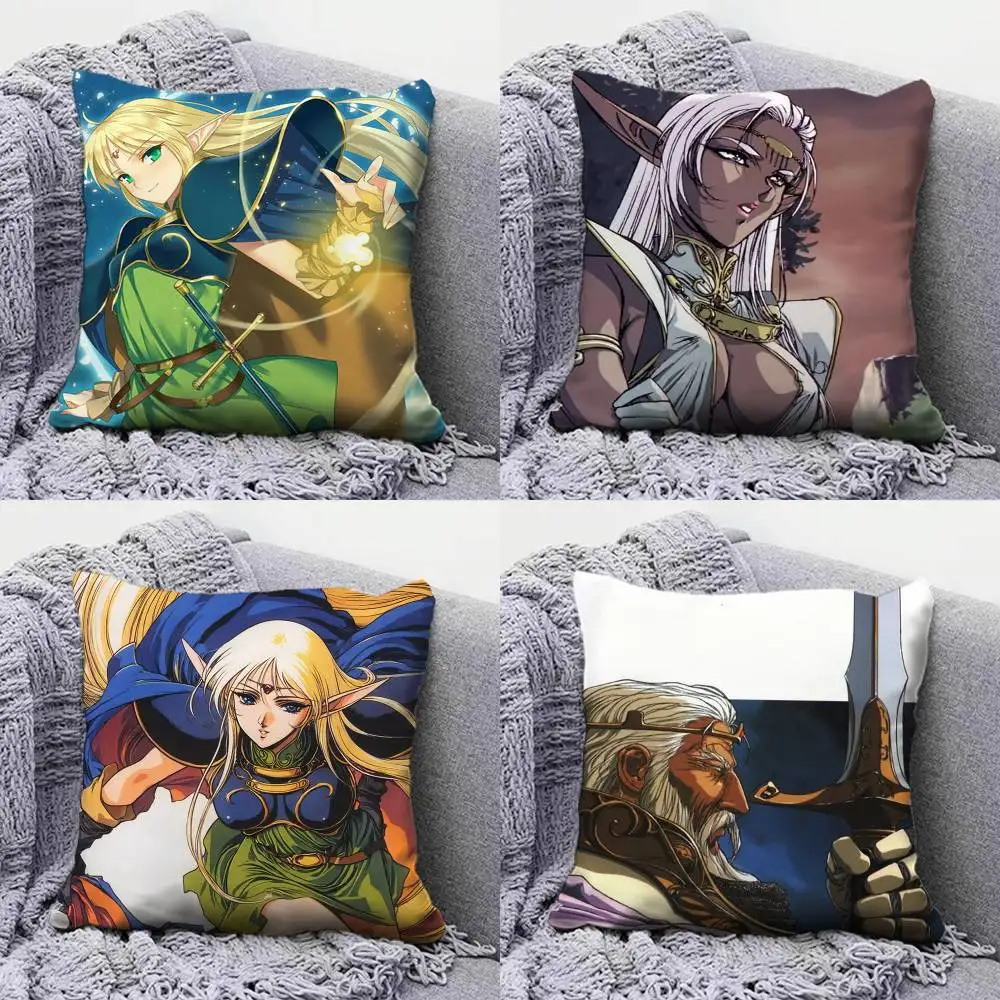 

Record of Lodoss War Anime Pillow Covers, Home Sofa Cushion Covers and Aecorative Custom
