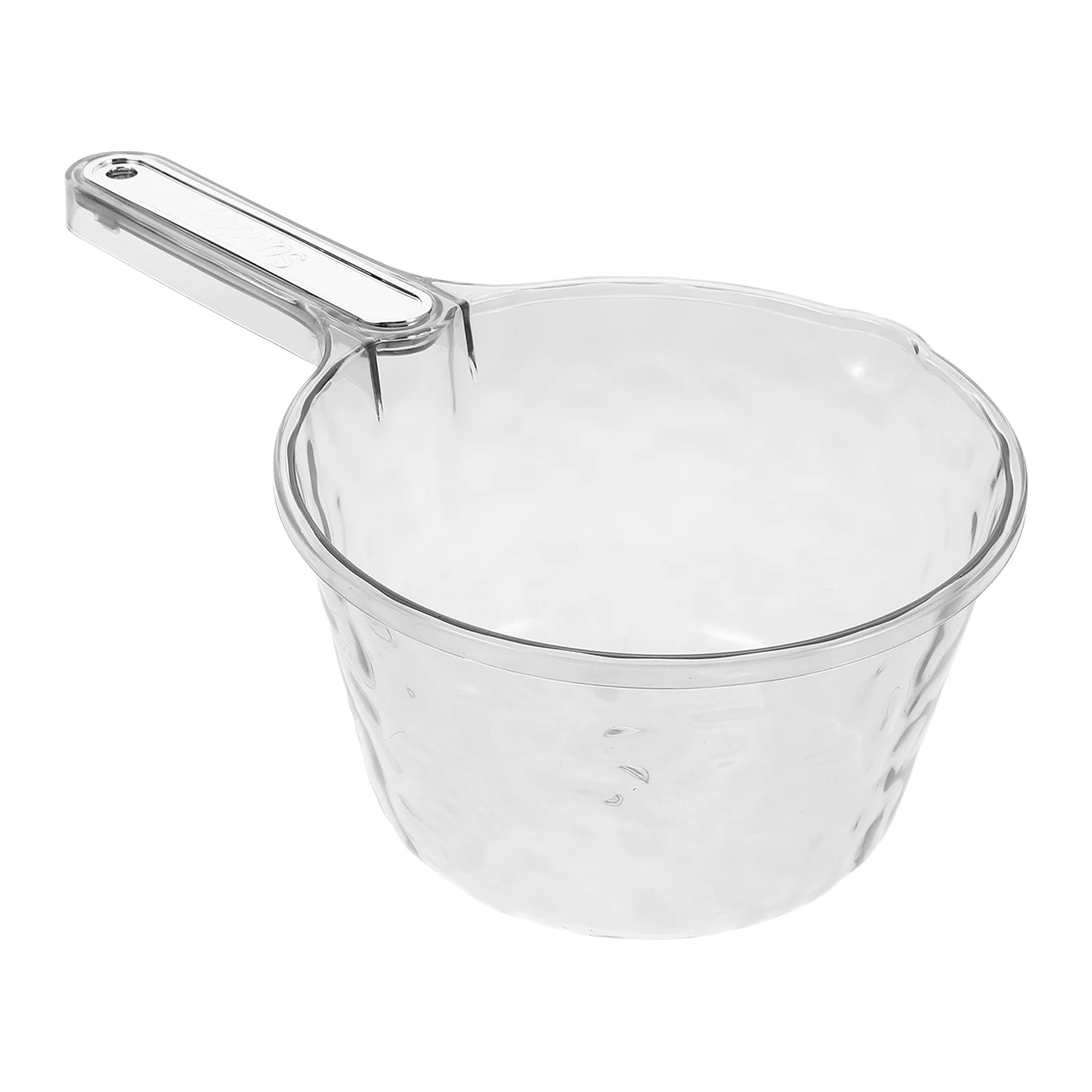 

Spoon Long Handle Transparent Water Bathing Ladle Container Reusable Home Mug Bucket for Adults