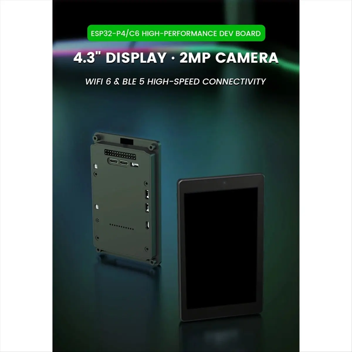 (ABDH) 4.3 Inch 800x480 IPS Screen ESP32 P4 Development Board Display Onboard ESP32-C6 Chip Support WiFi6 BT5 with Enclosure