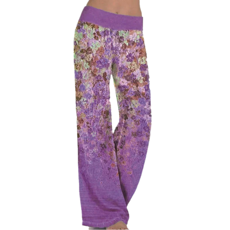 Women\'s Pajama Pants Flower Print Home Long Pant Soft Comfortable Big Sizes Sleepwear