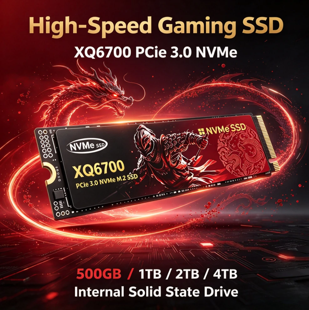 High‑Speed  XQ6700 M.2 NVMe SSD 500GB 1TB 2TB 4TB Capacity PCIe 3.0 Internal Gaming Solid State Drive for PC Laptop