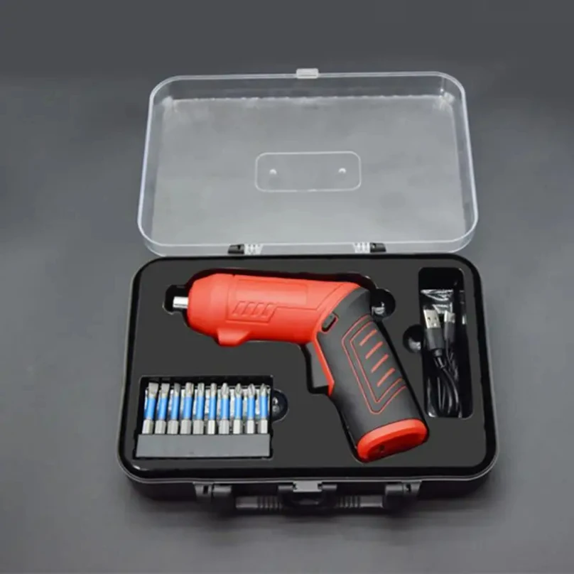 

Electric Drill Set Cordless Drill Driver Kit Rechargeable Portable Hand Tool Double Position Handle Compact Small Screwdriver
